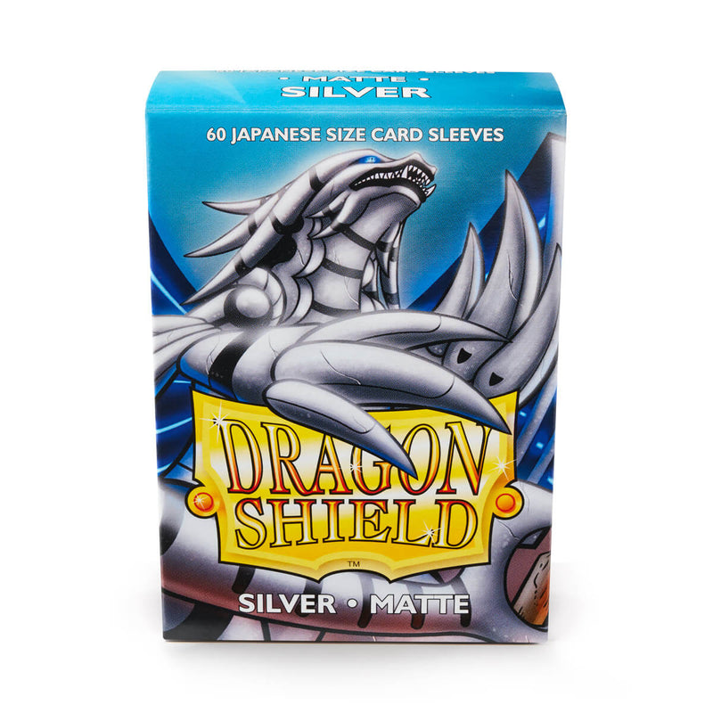 Dragon Shield AT-11108 JPN Sleeves (60) Silver Matte - Hobby City NZ (9003892670701)