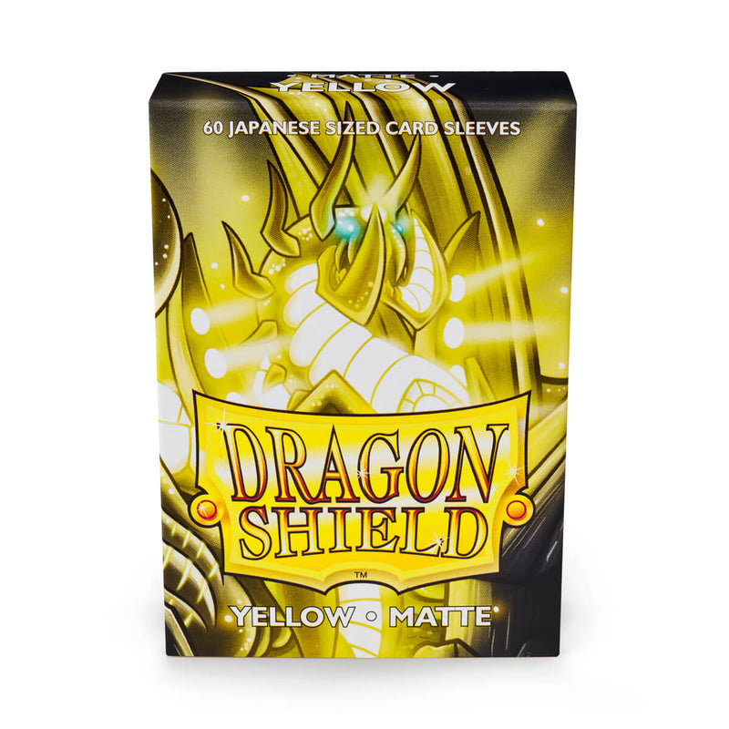 Dragon Shield AT-11114 JPN Sleeves (60) Yellow Matte - Hobby City NZ (9003892834541)