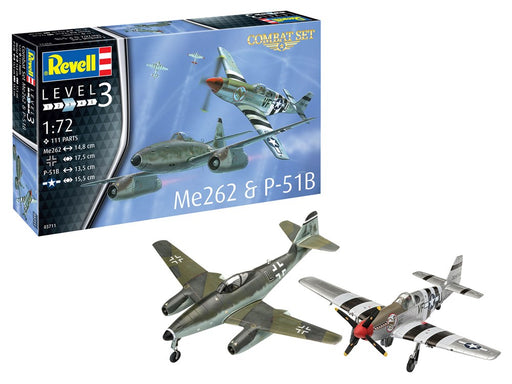 Revell 3711  1/72 Combat Set Me-262 Vs P51-B Mustang (8941170589933)