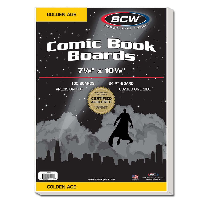 BCW / Monster 1-BBGOL Comic Backing Boards Golden 7 1/2 X 10 1/2 (9003866849517)