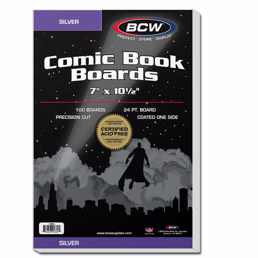 BCW / Monster 1-BBSIL Comic Backing Boards Silver 7 X 10 1/2 (9003866783981)