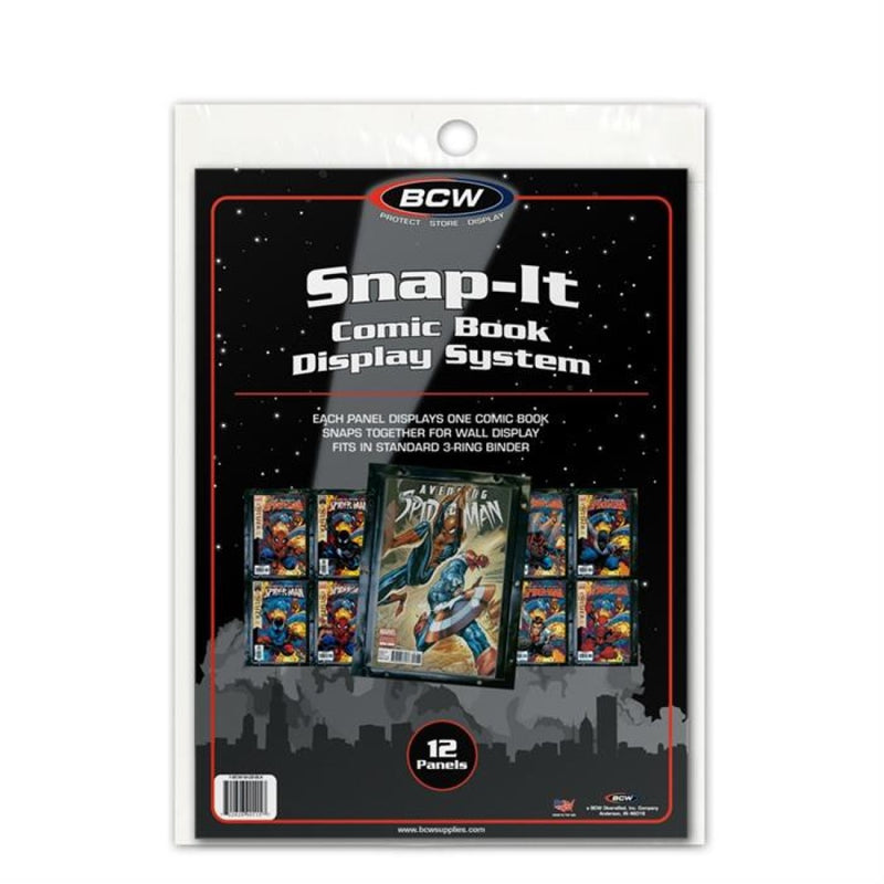 BCW / Monster 1--SI-CB-BLK Comic Snap-it Display 12-pack black (9003864850669)