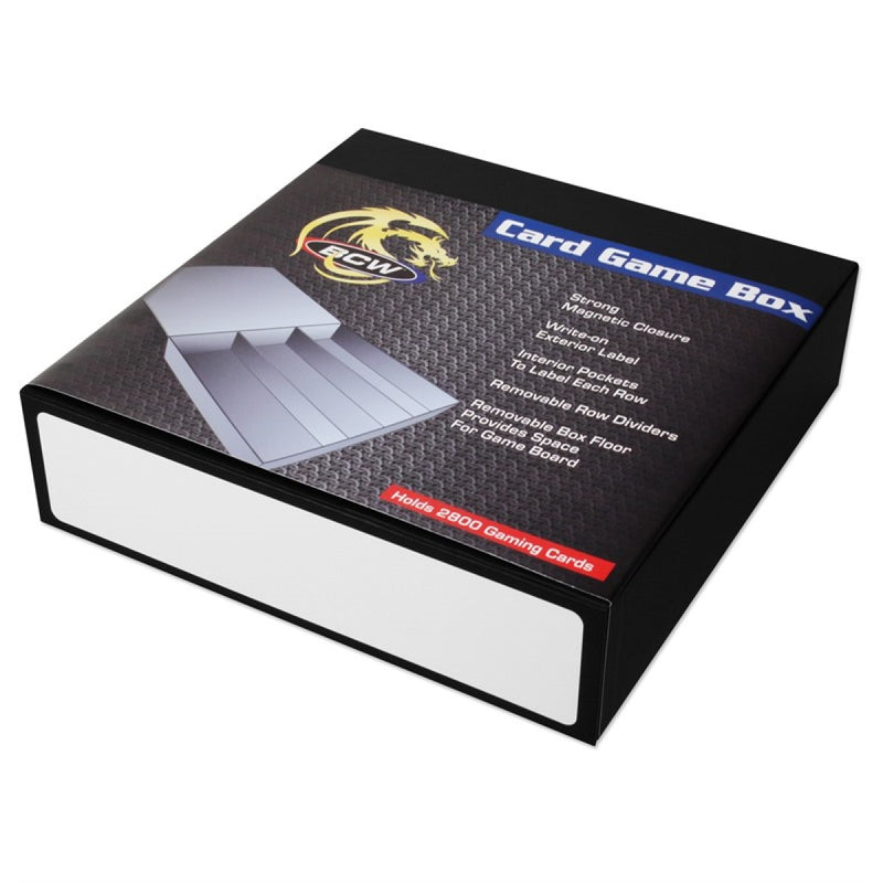 BCW / Monster 1-CGB-3R-BWT Card Game Box 3 Row Black with White (9003858526445)