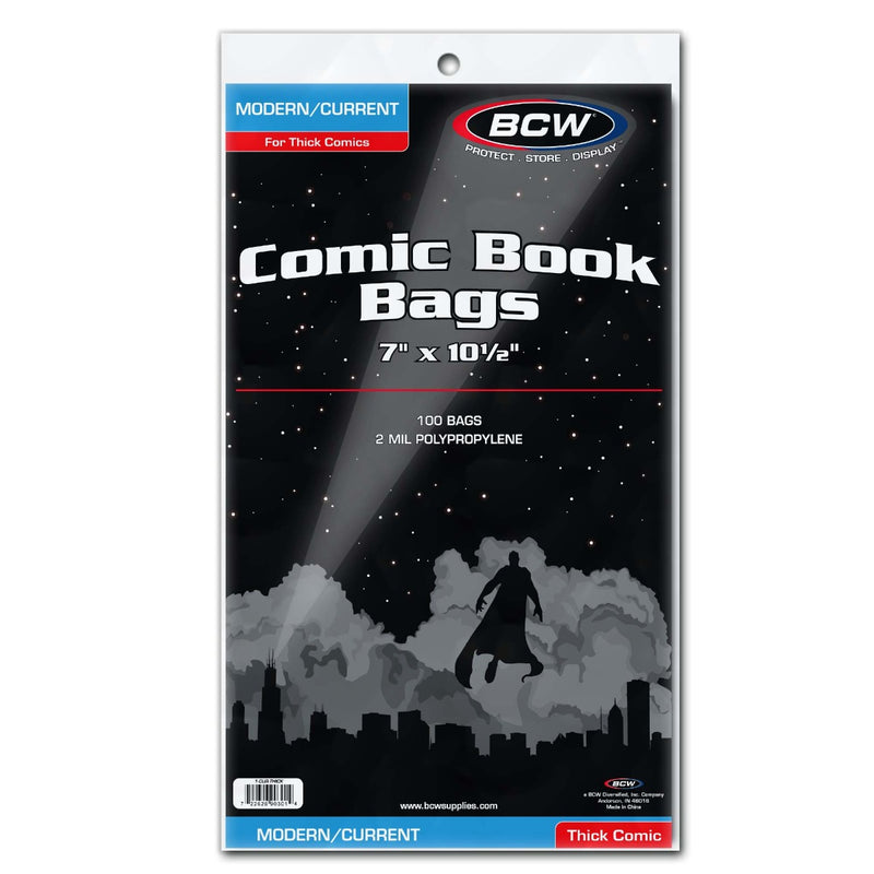 BCW / Monster 1-CUR-THICK Comic Book Bags Current Comics (Thick Comics) (9003865506029)