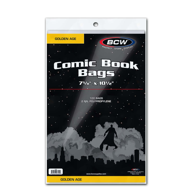 BCW / Monster 1-GOL Comic Bags Golden 7 5/8 x 10 1/2 (9003866390765)