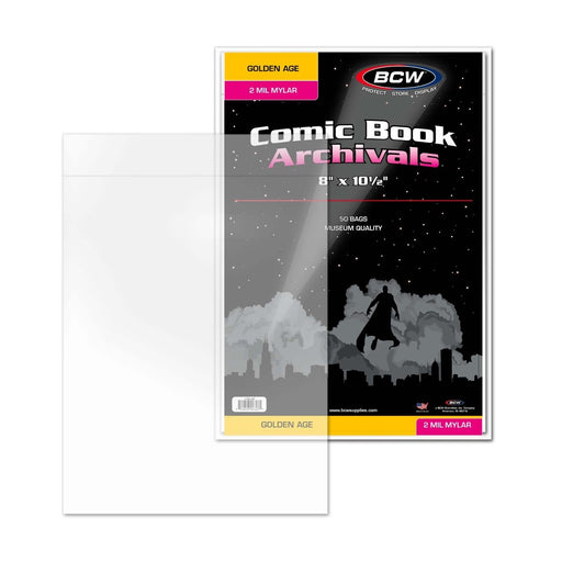 BCW / Monster 1-GOL-M4 Comic Mylar Golden 4 MIL 8 1/4 x 10 1/2 (9003866620141)