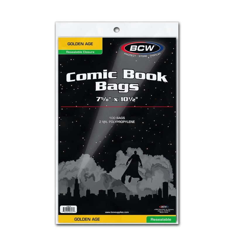 BCW / Monster 1-GOL-R Comic Bags Golden Resealable 7 5/8 x 10 1/2 (9003866521837)