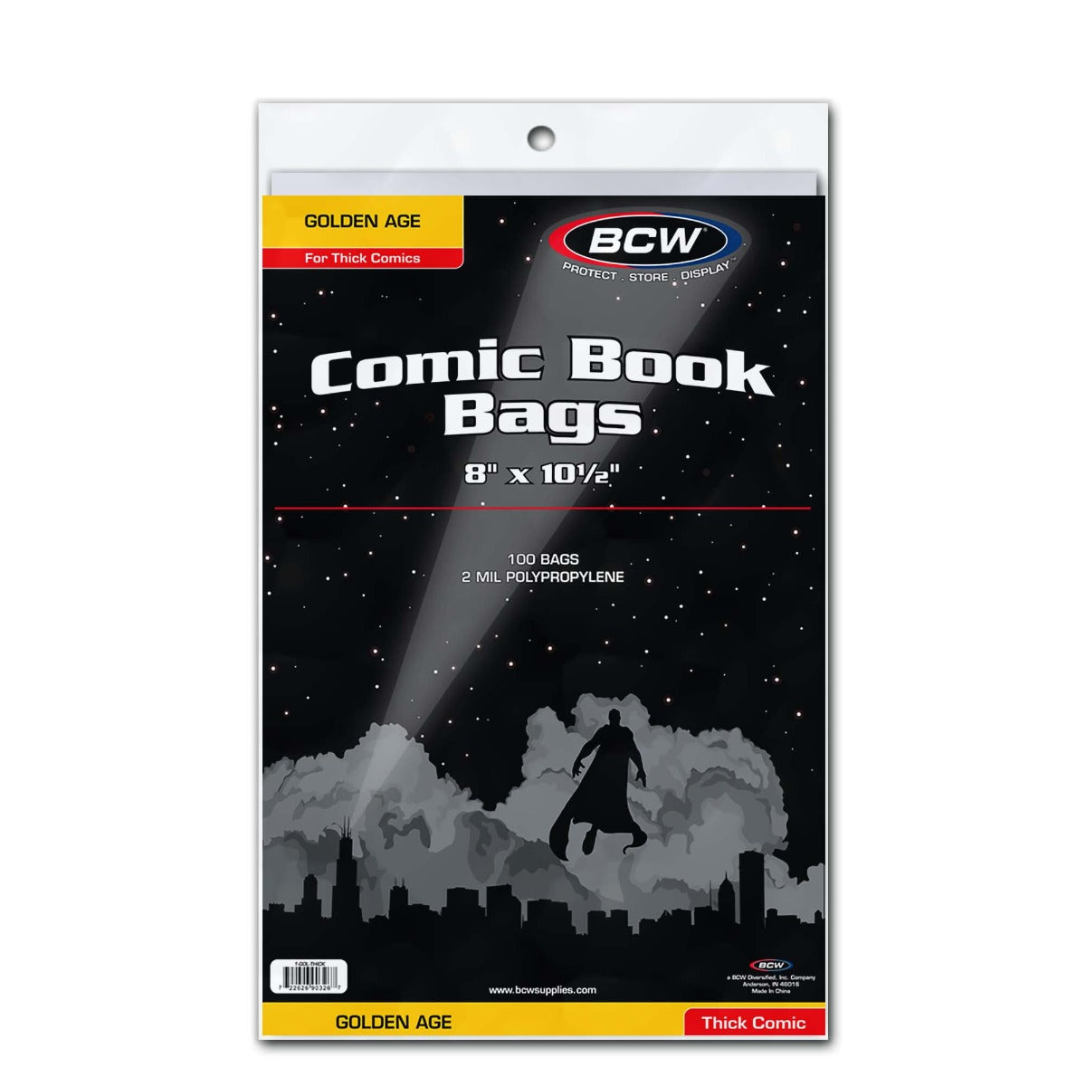 300 BCW Modern Comic Book Bags 6 7/8 X 10 1/2 - 2 Mil Acid-Free Storage Sleeves