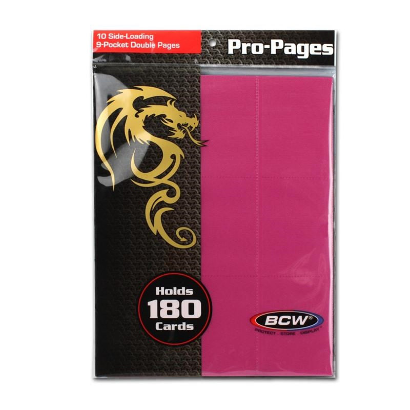 BCW / Monster 1-PRO18S-PNK 18-Pocket Pages Sideloading Pink (9003857412333)