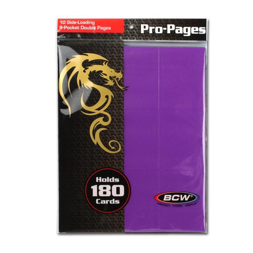 BCW / Monster 1-PRO18S-PUR 18-Pocket Pages Sideloading Purple (9003857543405)