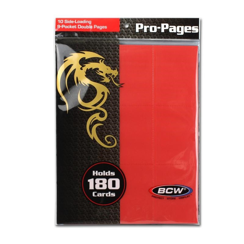 BCW / Monster 1-PRO18S-RED 18-Pocket Pages Sideloading Red (9003856920813)