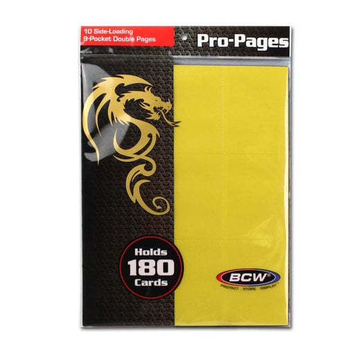 BCW / Monster 1-PRO18S-YLW 18-Pocket Pages Sideloading Yellow (9003857576173)