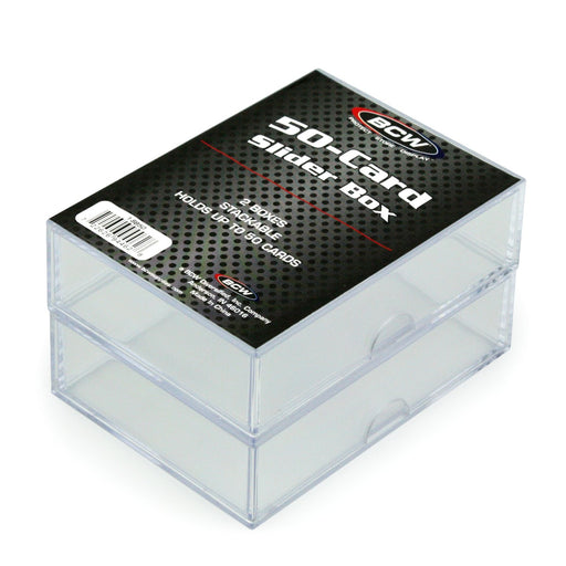BCW / Monster 1-SB50 2-Piece Slider Box (50) Clear 2 pack (9003867570413)
