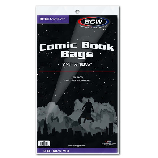 BCW / Monster 1-SIL Comic Silver/Regular Comic Bags 7 1/8 X 10 1/2 (9003866128621)