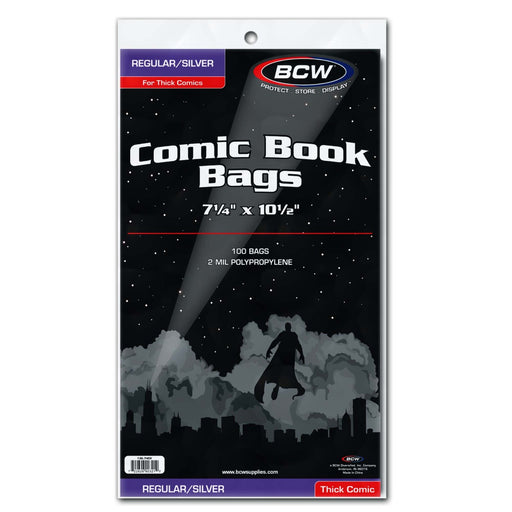 BCW / Monster 1-SIL-THICK Comic Silver/Regular Comic Bags Thick 7 1/4 X (9003866194157)
