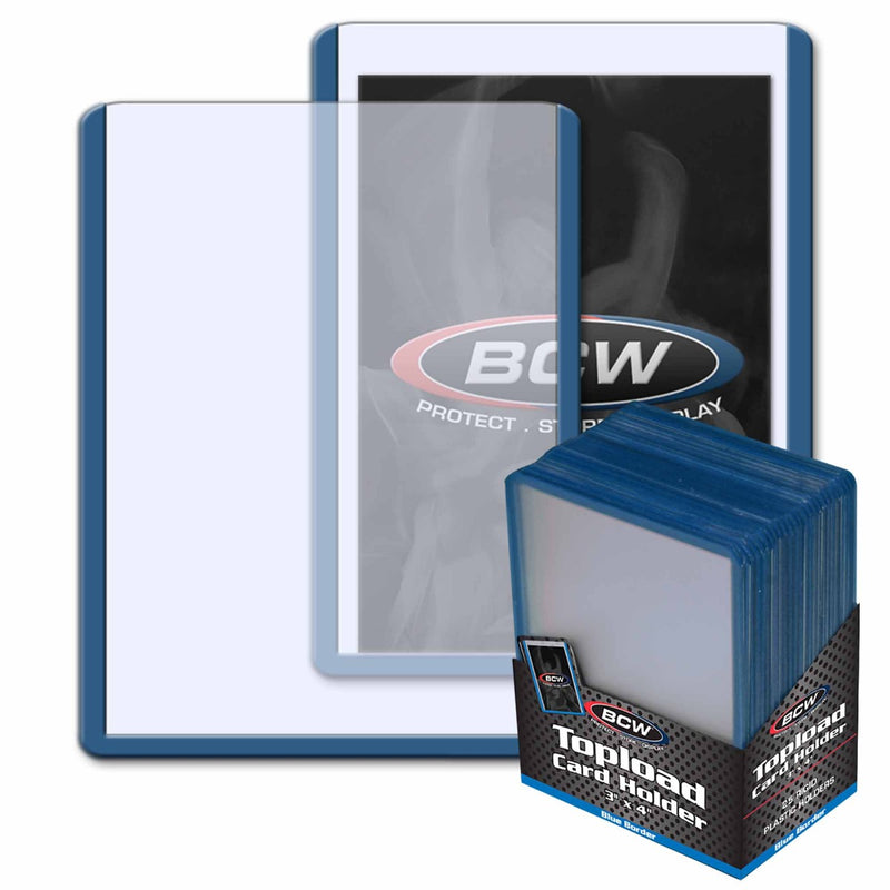 BCW / Monster 1-TLCH-BL 3x4 Topload Card Holder Blue Border (9003865211117)