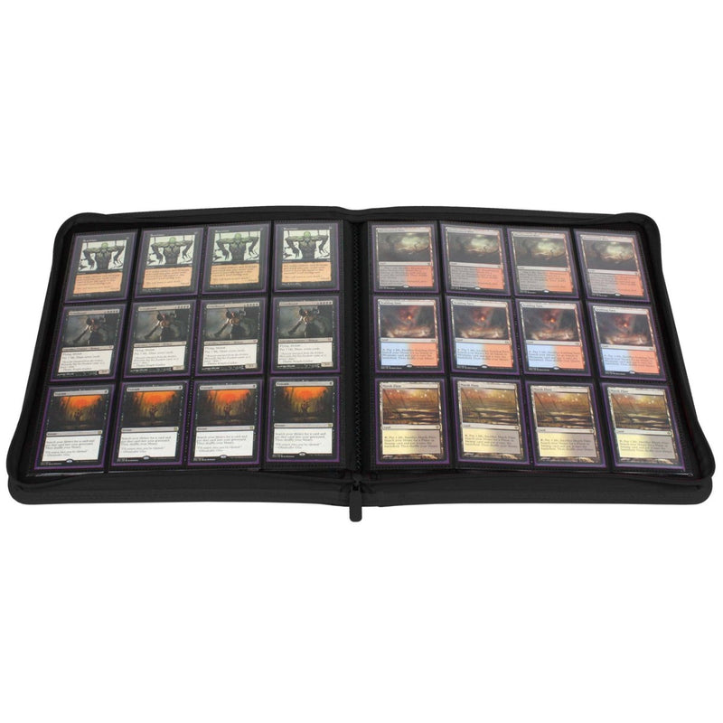 BCW / Monster 1-ZF12LX-BLK Zipper Folio 12-Pocket LX Black - Hobby City NZ (9003863769325)