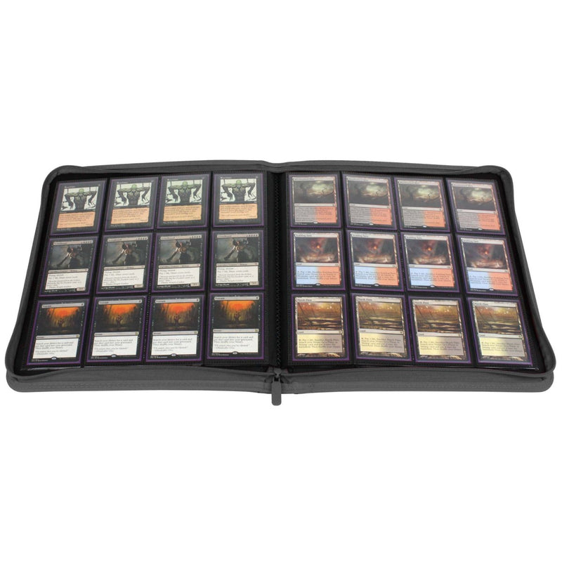 BCW / Monster 1-ZF12LX-GRY Zipper Folio 12-Pocket LX Grey - Hobby City NZ (9003864031469)