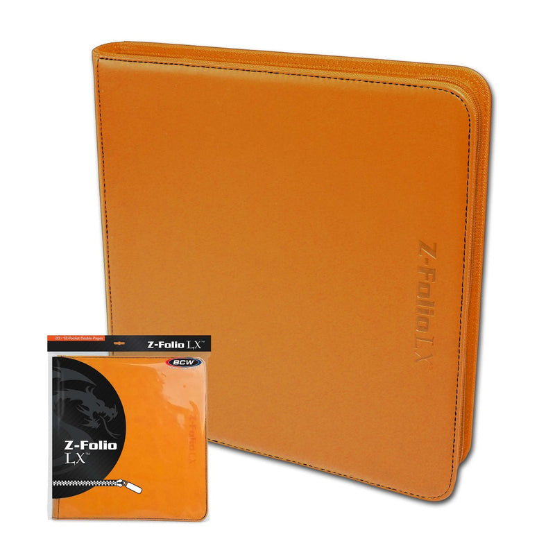 BCW / Monster 1-ZF12LX-ORG Zipper Folio 12-Pocket LX Orange - Hobby City NZ (9003864097005)