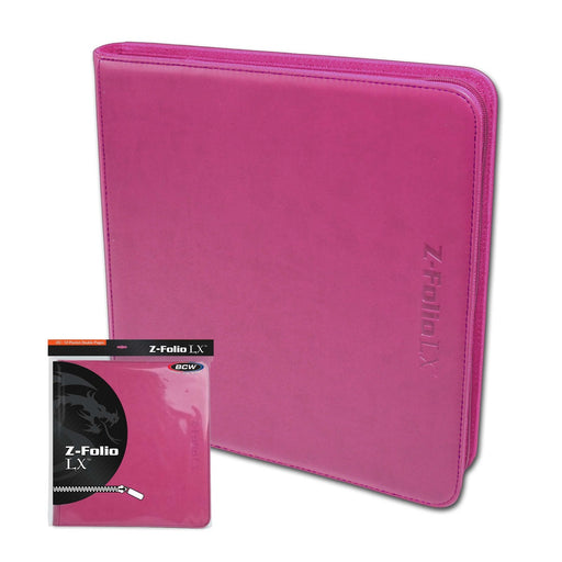 BCW / Monster 1-ZF12LX-PNK Zipper Folio 12-Pocket LX Pink - Hobby City NZ (9003864162541)