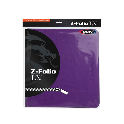 BCW / Monster 1-ZF12LX-PUR Zipper Folio 12-Pocket LX Purple - Hobby City NZ (9003864195309)