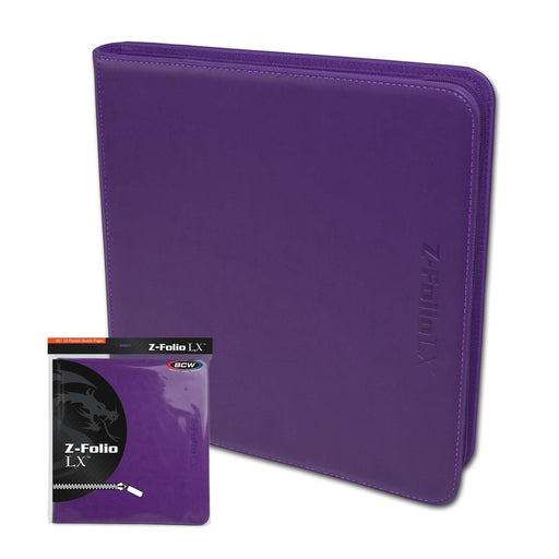 BCW / Monster 1-ZF12LX-PUR Zipper Folio 12-Pocket LX Purple - Hobby City NZ (9003864195309)