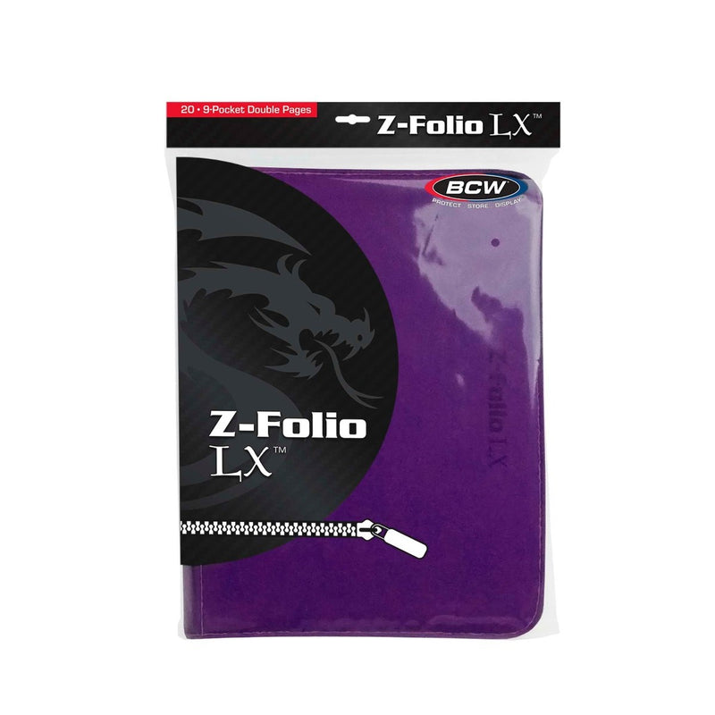 BCW / Monster 1-ZF9LX-PUR Zipper Folio 9-Pocket LX Purple - Hobby City NZ (9003863015661)