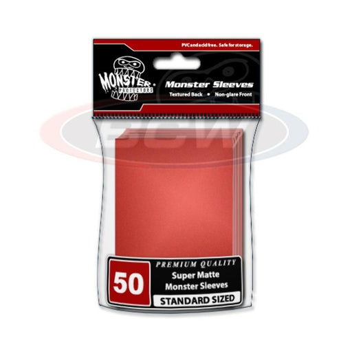 BCW / Monster MB-MSL-LMN-RED Sleeves (50) Red Matte (9003838701805)