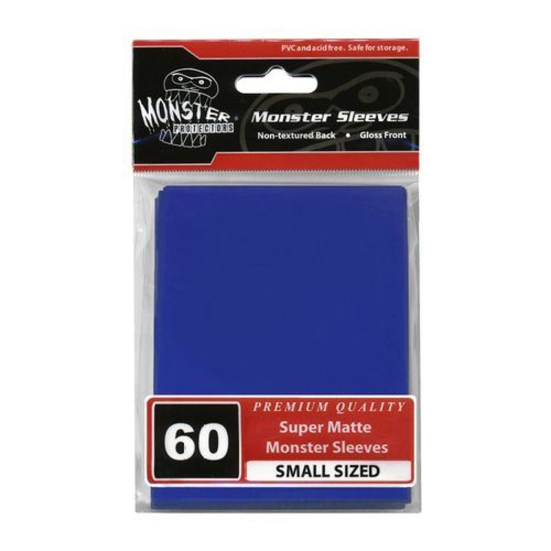 BCW / Monster MON-MSL-SMN-BLU Yugioh Sleeves (60) Blue Matte Small (9003839193325)