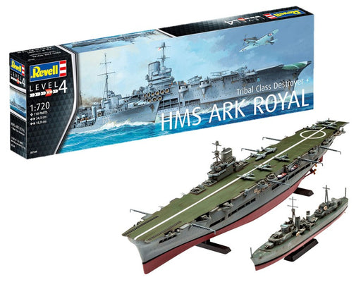 Revell 05149 1/720 HMS Ark Royal and Tribal Class Destroyer (8278303047917)