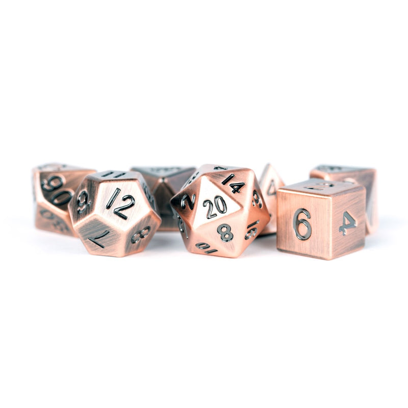 MDG MDG007 Metal Dice: Antique Copper 16mm Poly Set (9003875369197)