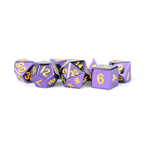 MDG MDG013 Metal Dice: Purple with Gold Numbers 16mm Po (9003876581613)