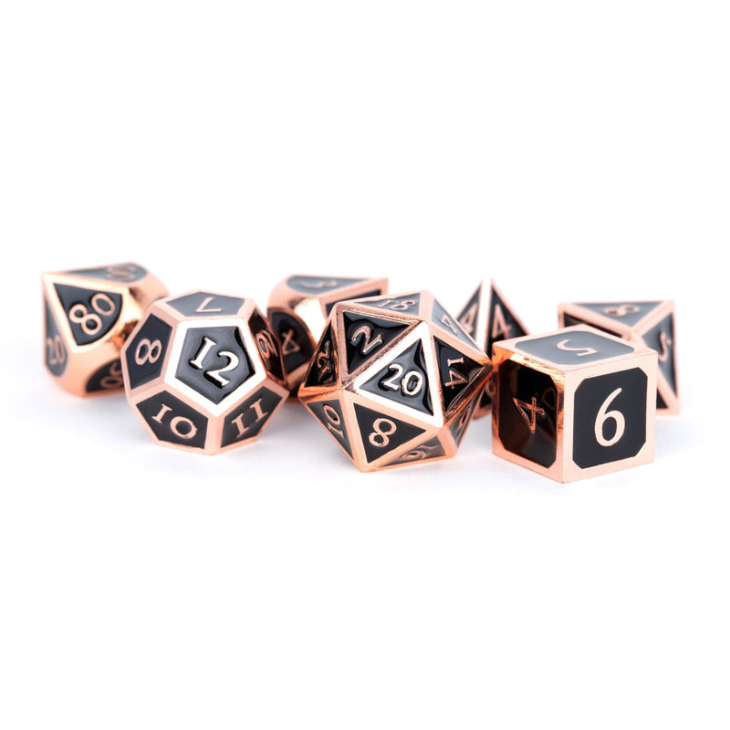MDG MDG018 Metal Enamel Dice: Antique Copper with Black (9003841519853)