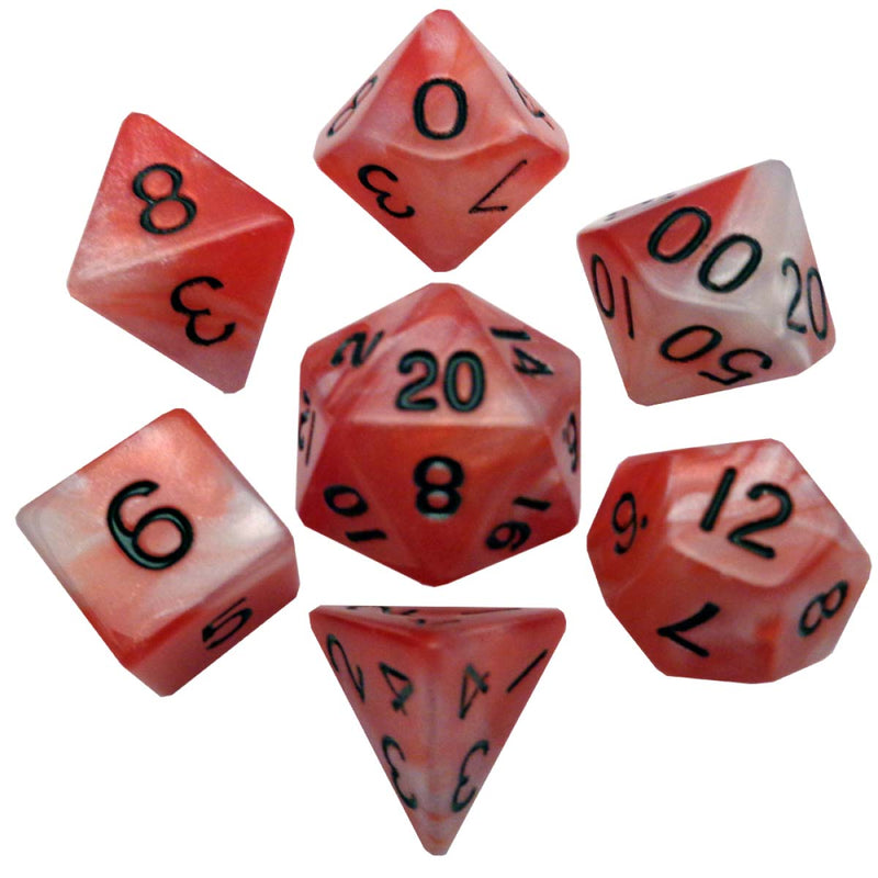 MDG MDG110 Acrylic Dice: Combo Attack. Red/White w/ Bla (9003875401965)