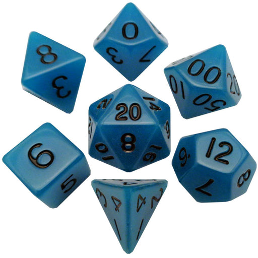 MDG MDG302 Resin Dice: Glow. Blue 16mm Poly (9003875500269)