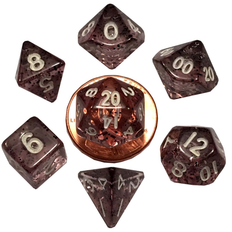 MDG MDG4203 Mini Polyhedral Dice Set: Ethereal Black (9003876614381)