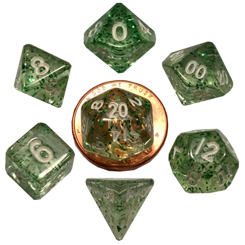 MDG MDG4205 Mini Polyhedral Dice Set: Ethereal Green (9003876647149)