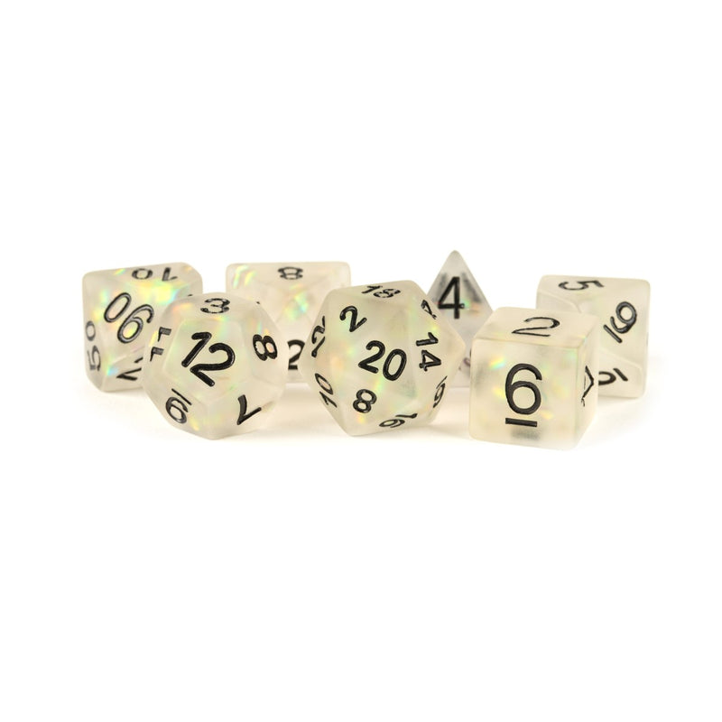 MDG MDG604 Resin Polyhedral Dice Set: Icy Opal Clear (9003846828269)