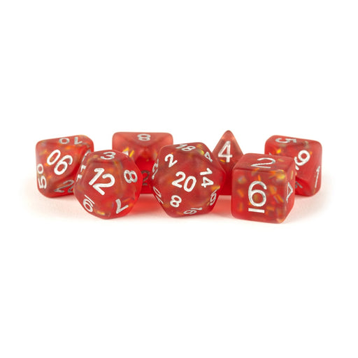 MDG MDG605 Resin Polyhedral Dice Set: Icy Opal Red (9003846893805)