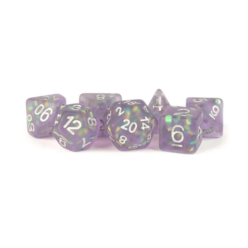 MDG MDG607 Resin Polyhedral Dice Set: Icy Opal Purple (9003846959341)