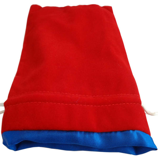 MDG MDG8001 Dice Bag Large Red Velvet with Blue Satin Li (9003875926253)