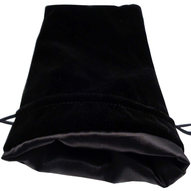 MDG MDG8003 Dice Bag Large Black Velvet with Black Satin (9003875959021)