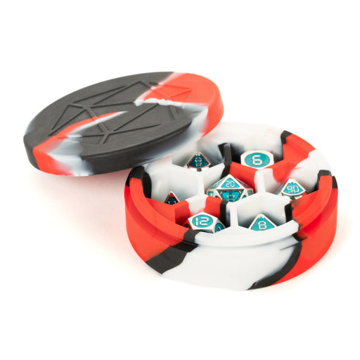 MDG MDG921 Silicone Round Dice Case: Red/Black/White (9003844141293)