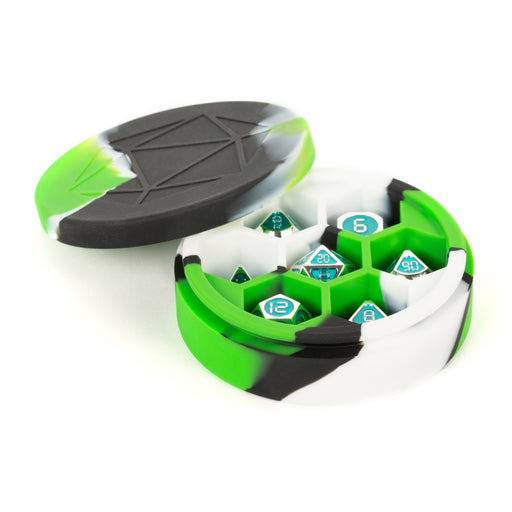 MDG MDG925 Silicone Round Dice Case: Green/Black/White (9003844468973)