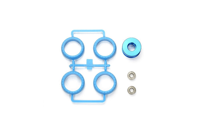 Tamiya 54473 ALUMINIUM WHEELIE ROLLER SET (BLUE) (8346774601965)