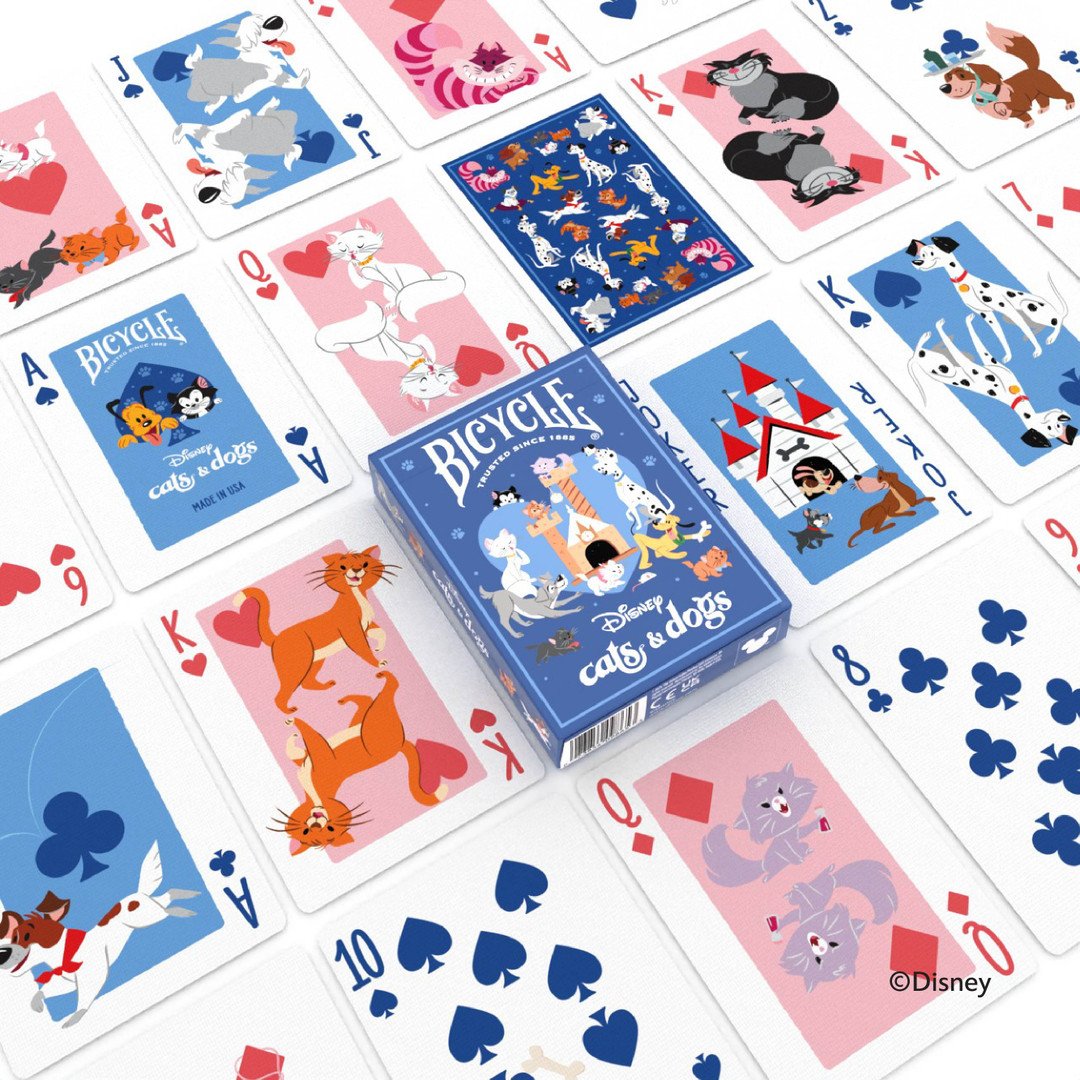 Cartamundi 10048059 Bicycle Disney Cats and Dogs