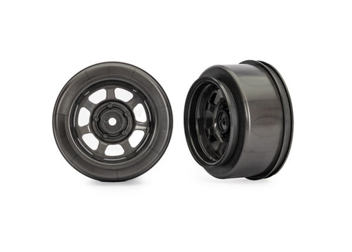 Traxxas 10471X Dirt Oval Gray Front Wheels (2) - Hobby City NZ (9070144618733)
