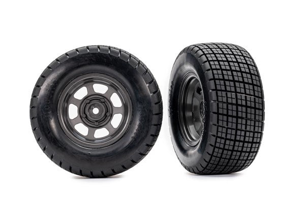 Traxxas 10474 Tires & Wheels Dirt Oval Hoosier 4WD F/R