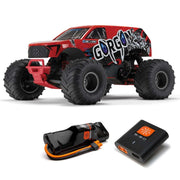 ARRMA ARA3230ST1 1/10 Gorgon 4X2 Mega 550 Brushed Monster Truck RTR with Battery & Charger Red - Hobby City NZ