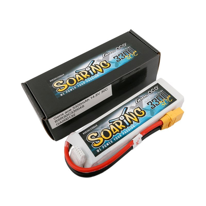 Gens Ace GA3300-4S30-S-XT90 3300mAh 4S 14.8v 30C 137x43x26mm 328g XT90 Plug XH Balance - Hobby City NZ